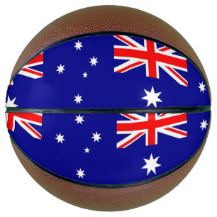 Vollständiger Basketball mit Flagge Australiens
