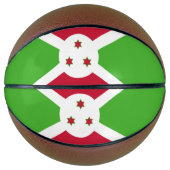Vollständiger Basketball mit Flagge Burundis (Vorderseite)