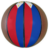 Vollständiger Basketball mit Flagge der Philippine (Vertikal)