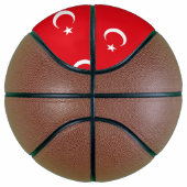 Vollständiger Basketball mit Flagge der Türkei (Rechts)