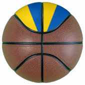 Vollständiger Basketball mit Flagge der Ukraine (Rechts)