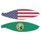 Vollständiger Basketball mit Flagge des Washington (Panele)