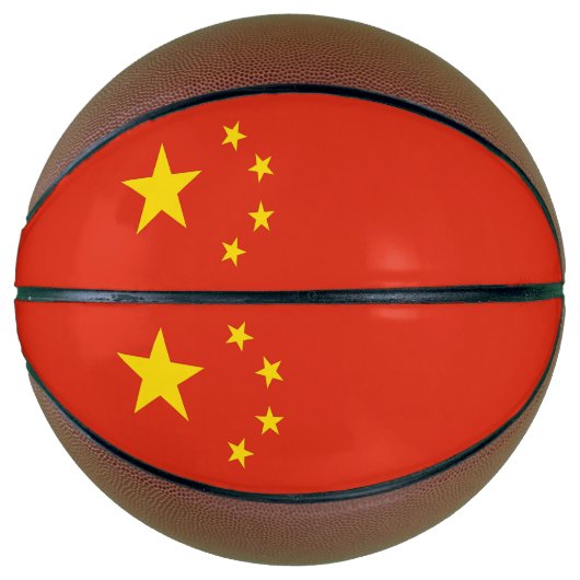 Vollständiger Basketball mit Flagge für China (Vorderseite)