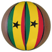 Vollständiger Basketball mit Flagge Ghanas (Vertikal)