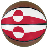 Vollständiger Basketball mit Flagge Grönlands (Vorderseite)