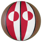 Vollständiger Basketball mit Flagge Grönlands (Vertikal)