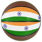 Vollständiger Basketball mit Flagge Indiens (Vorderseite)