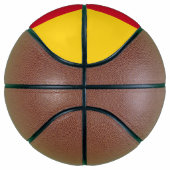 Vollständiger Basketball mit Flagge Kameruns (Rechts)
