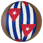 Vollständiger Basketball mit Flagge Kubas (Vertikal)