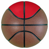 Vollständiger Basketball mit Flagge Perus (Rechts)