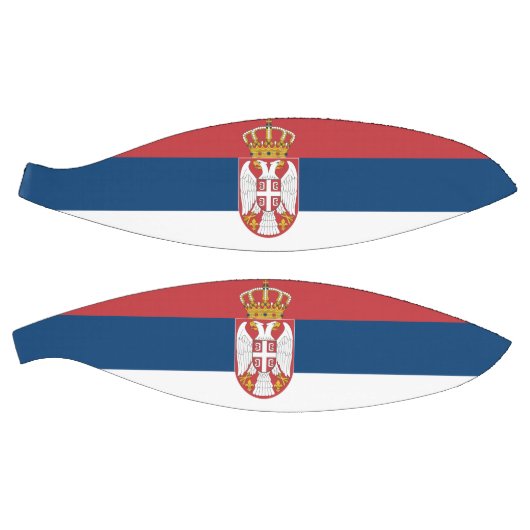 Vollständiger Basketball mit Flagge Serbiens (Panele)