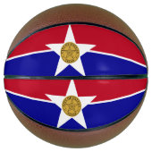 Vollständiger Basketball mit Flagge von Dallas (Vorderseite)