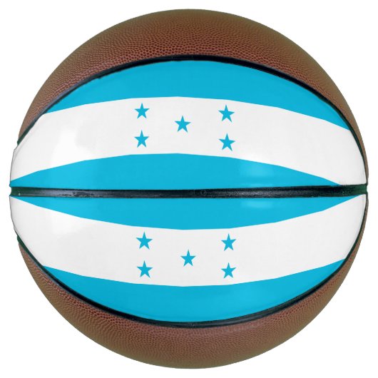 Vollständiger Basketball mit Flagge von Honduras (Vorderseite)