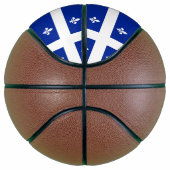Vollständiger Basketball mit Flagge von Quebec (Rechts)