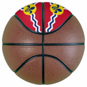 Vollständiger Basketball mit Flagge von St. Louis (Rechts)