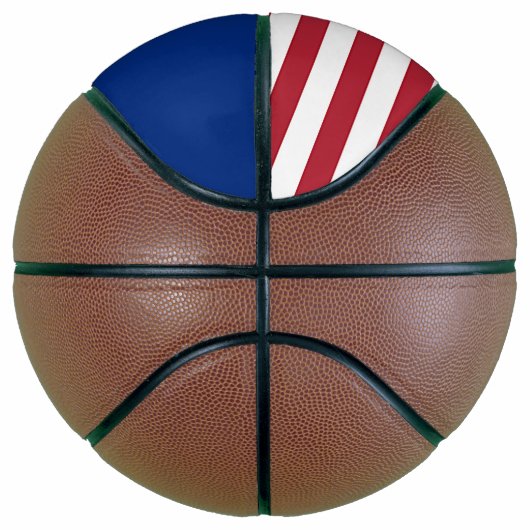 Vollständiger Basketball mit Flagge von Virginia (Rechts)