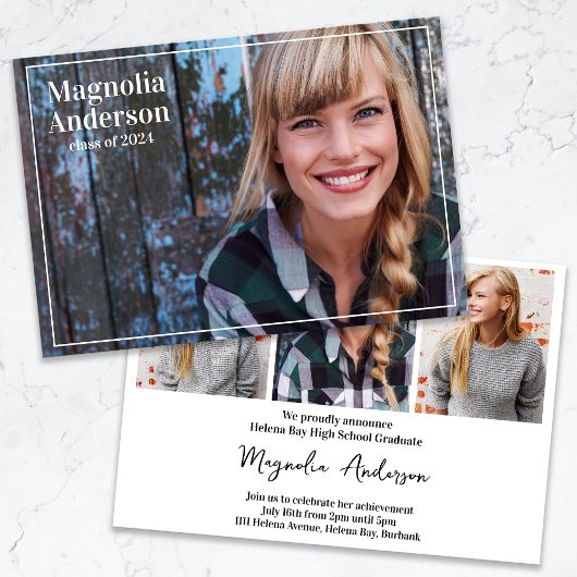 Vollständiger Foto Abschluss Ankündigung