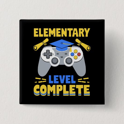 Vollständiger Gaming-Gamer-Abschluss für Elementar Button (Vorderseite)