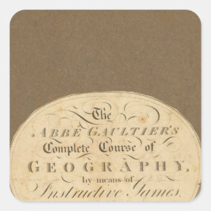 Vollständiger geografischer Ablauf Quadratischer Aufkleber