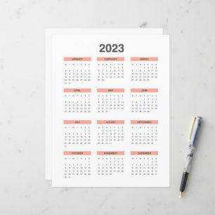 Vollständiger Kalender 2023 beginnt ab Montag