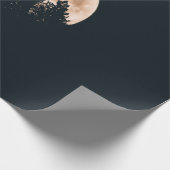 VOLLSTÄNDIGER MOND HINTER EINER SILHOUETTE GESCHENKPAPIER (Ecke)