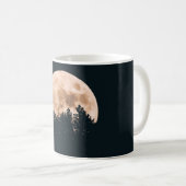 VOLLSTÄNDIGER MOND HINTER EINER SILHOUETTE KAFFEETASSE (VorderseiteRechts)