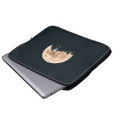 VOLLSTÄNDIGER MOND HINTER EINER SILHOUETTE LAPTOPSCHUTZHÜLLE (Vorne Knopf)