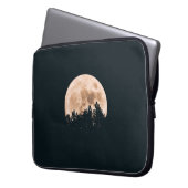 VOLLSTÄNDIGER MOND HINTER EINER SILHOUETTE LAPTOPSCHUTZHÜLLE (Vorderseite Links)