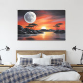 VOLLSTÄNDIGER MONDSENSATZ LEINWANDDRUCK (Insitu (Schlafzimmer))