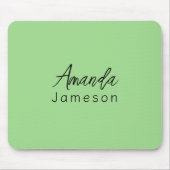 Vollständiger Name Einfache Minimale Monogram Kalk Mousepad (Vorne)