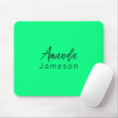 Vollständiger Name Einfache Minimale Monogram Neon Mousepad (Mit Mouse)
