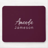 Vollständiger Name Einfache Minimalmonogramm auf d Mousepad (Vorne)