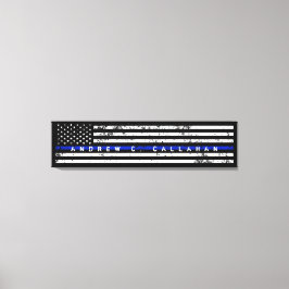 Vollständiger Name Extra Long Thane Blue Line Poli Leinwanddruck