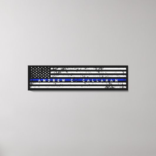 Vollständiger Name Extra Long Thane Blue Line Poli Leinwanddruck (Vorderseite)