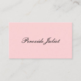 Vollständiger Name Skript Blindfarben Rosa Visitenkarte