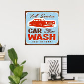 VOLLSTÄNDIGER SERVICE CAR WASH POSTER (Heimbüro)