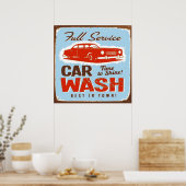 VOLLSTÄNDIGER SERVICE CAR WASH POSTER (Küche)