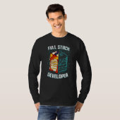 Vollständiger Stack-Entwickler Pancake Web Coder-P T-Shirt (Vorne ganz)