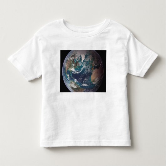 Vollständiger Überblick über die Erde mit globalen Kleinkind T-shirt (Vorderseite)