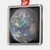 Vollständiger Überblick über die Erde mit globalen Ornament Aus Metall (Links)