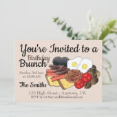 Vollständiges englisches Frühstück UK Britische Kü Einladung (Stehend Vorderseite)