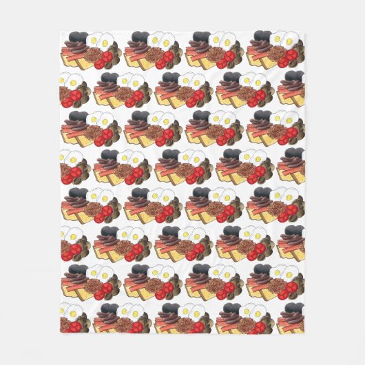 Vollständiges englisches Frühstück UK Britische Kü Fleecedecke (Vorderseite)