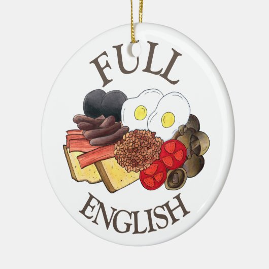 Vollständiges englisches Frühstück UK Britische Kü Keramik Ornament (Links)