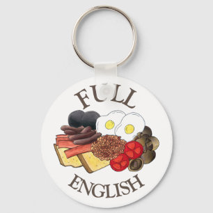 Vollständiges englisches Frühstück UK Britische Kü Schlüsselanhänger