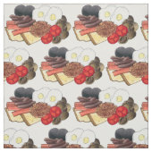 Vollständiges englisches Frühstück UK Britische Kü Stoff (Muster)