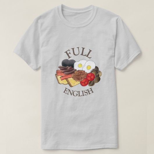 Vollständiges englisches Frühstück UK Britische Kü T-Shirt (Design vorne)