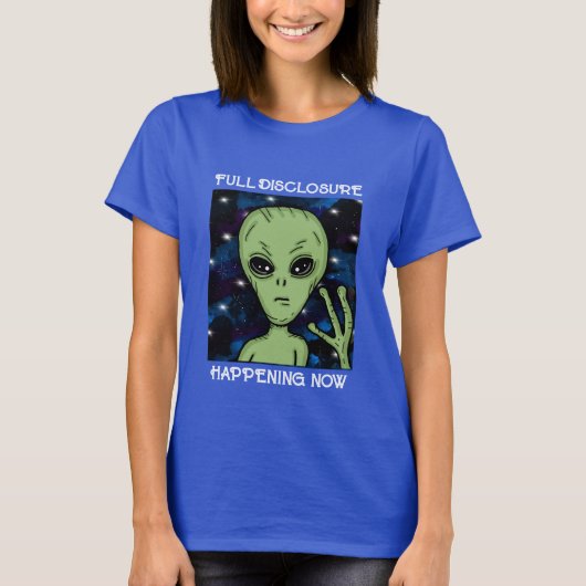 Vollständiges Ereignis jetzt Alien und UFO T-Shirt (Vorderseite)