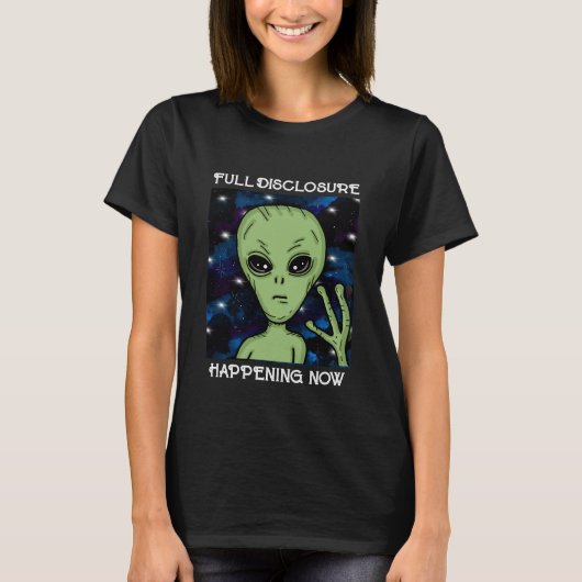 Vollständiges Ereignis jetzt Alien und UFO T-Shirt (Vorderseite)