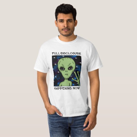 Vollständiges Ereignis jetzt Alien und UFO T-Shirt (Vorne ganz)