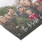 Vollständiges Foto auf jedem Ende mit Familienname Kurzer Tischläufer (Ecke)